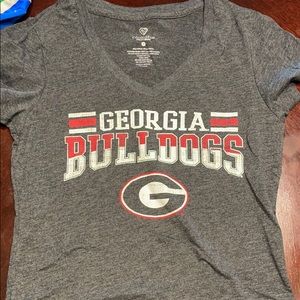 UGA Georgia Bulldogs V-neck athletic shirt